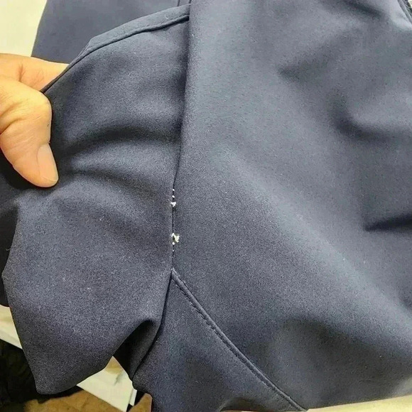 Under Armour Full Zip Navy Blue Windbreaker Mock neck Men's Sweatshirt Small - Picture 8 of 10